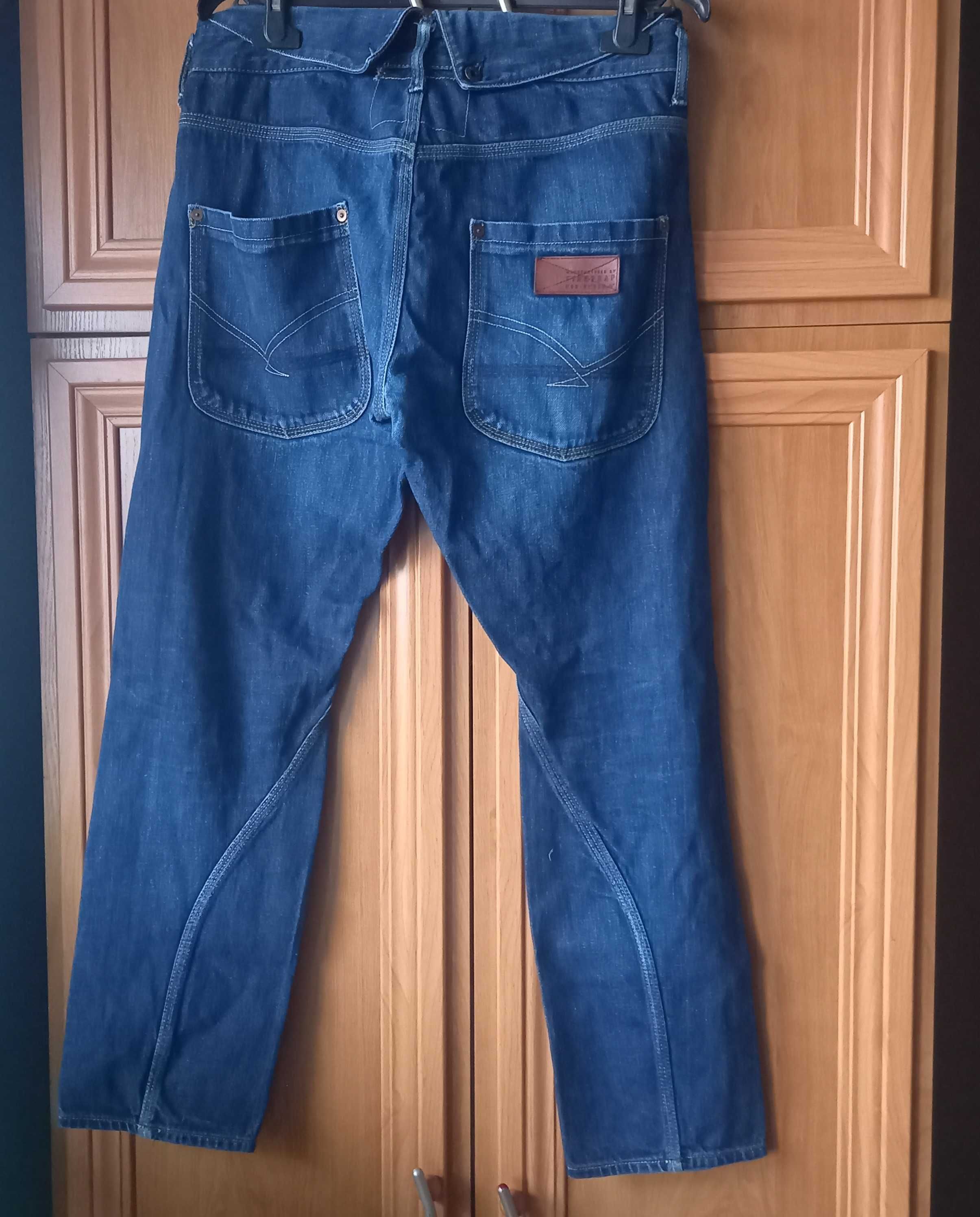 męskie spodnie jeans w 32 l30 100% bawełna