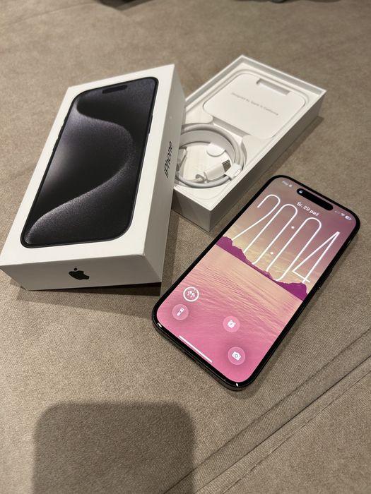 Apple iPhone 15 Pro Space Gray 128gb, stan rewelacyjny