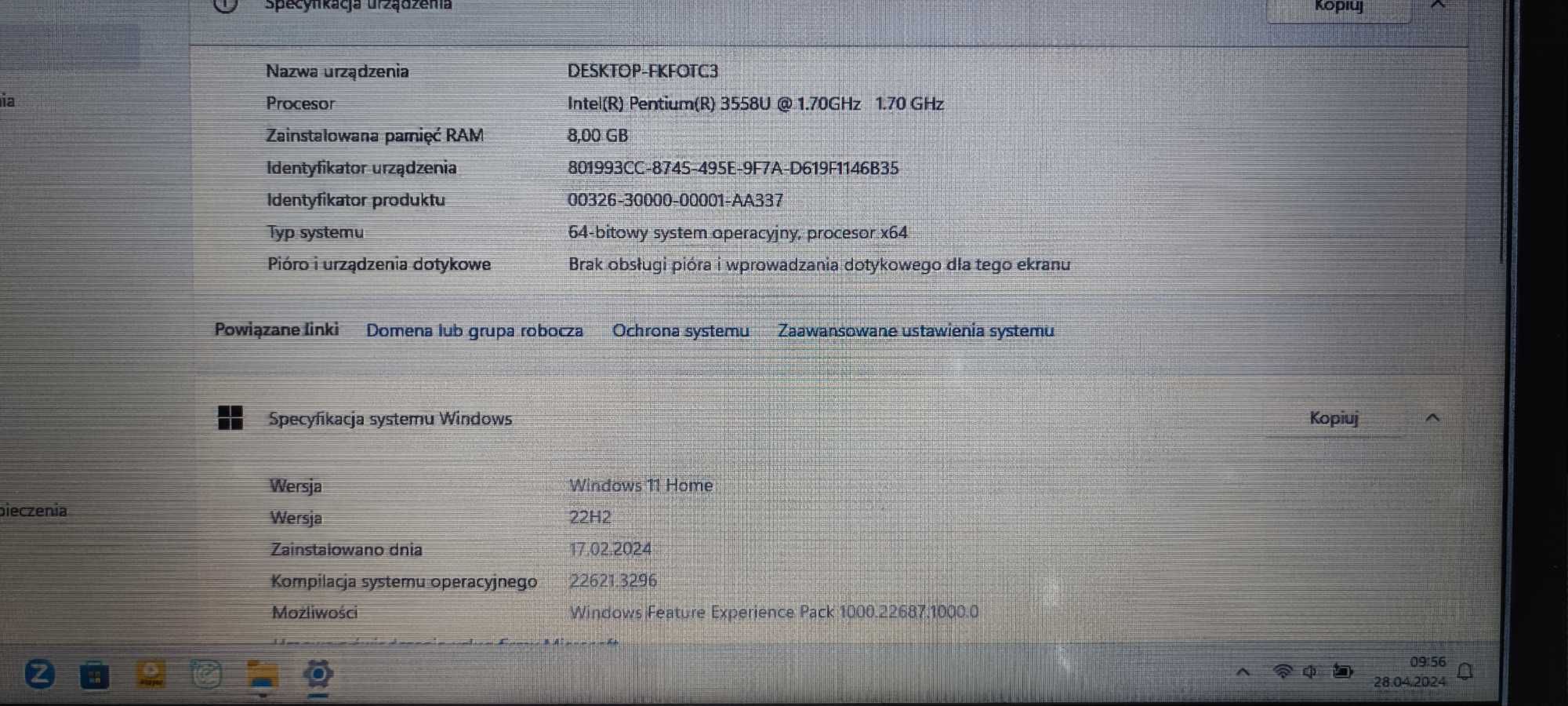 Laptop LENOVO/B50-70/model 20384 intel Core i3/8GB/WINDOWS 11