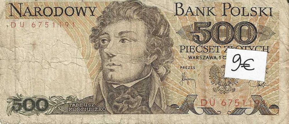 Notas antigas - Polónia