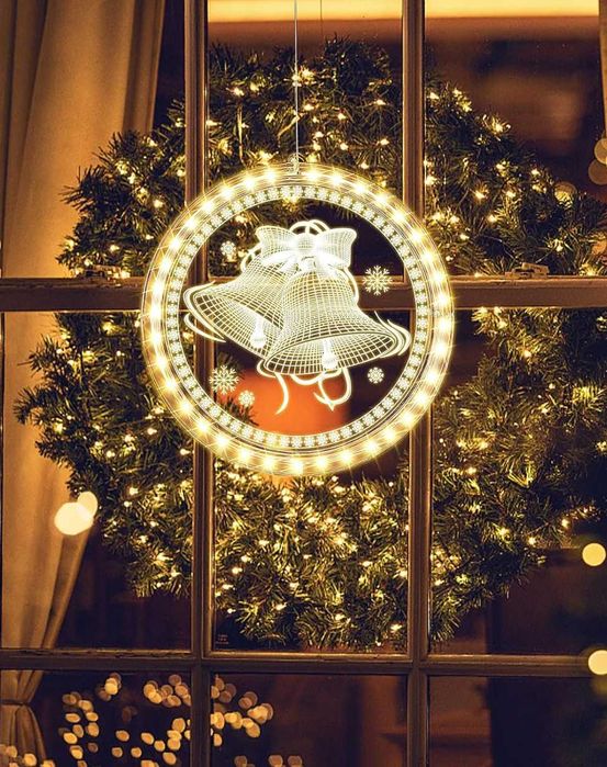 Nowa dekoracja świąteczna lampka LED Dzwoneczki ozdoba