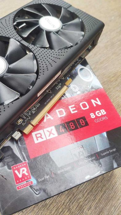 Игровая видеокарта RX 480 Nitro+ 8GB, RGB, OC