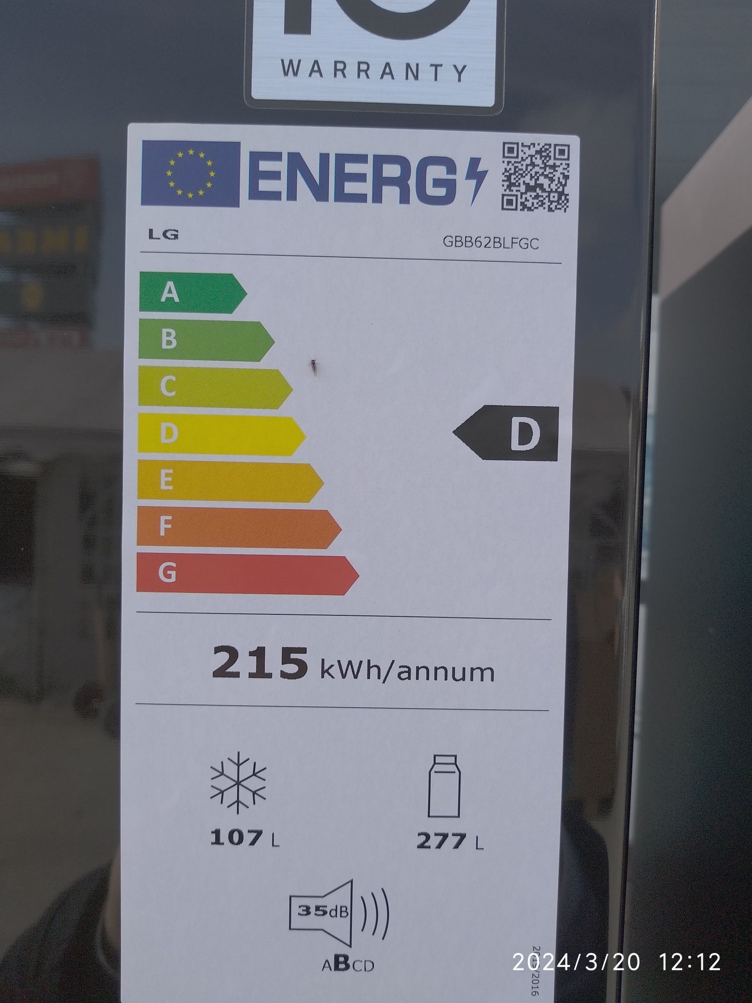 OUTLET Janki ul Wspólna 6 Lodówka LG GBB62BLFGC