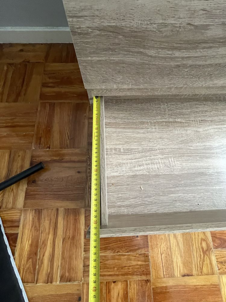 Comoda castanha de 3 gavetas