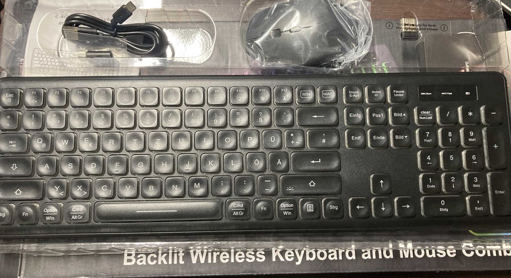 Zestaw klawiatura i mysz z podświetlaniem RGB