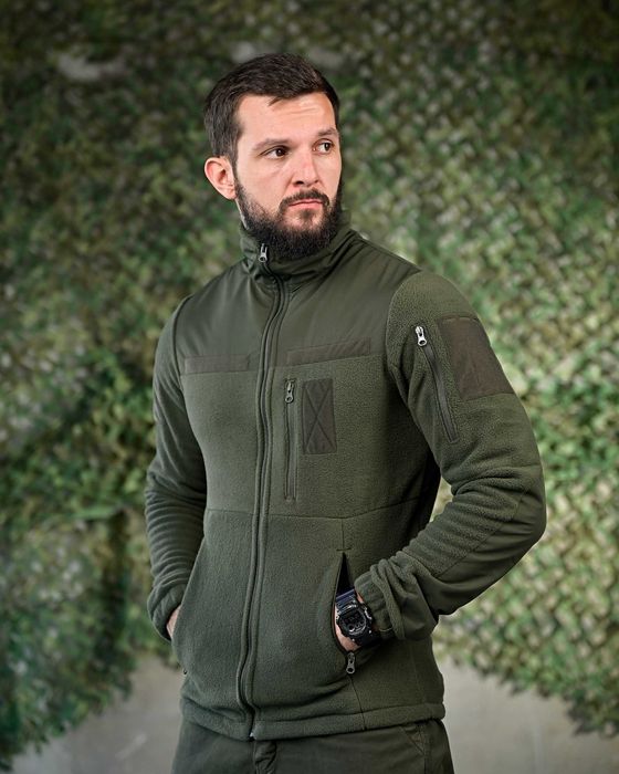 Тактична флісова кофта OLIVE – флісівка 270 г/м², без передоплати