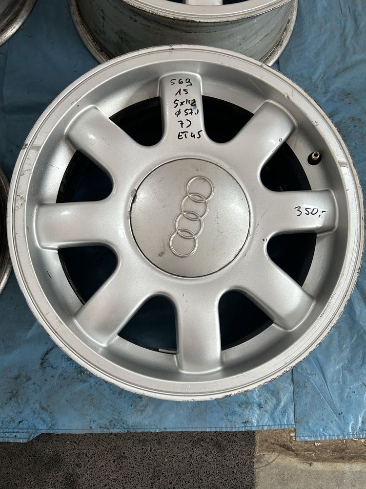 569 Felgi Aluminiowe Oryginał VW Volkswagen R 15 5x112 otwór 57,1