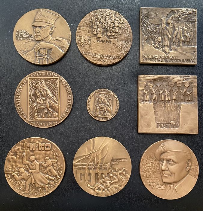Medale patriotyczne 40 sztuk, brąz