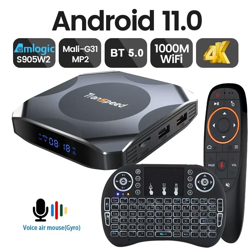 ТВ-бокс Vontar X4 4/32G Android11 X3 X2 W2 Transpeed X4 AV1 Tanix W2