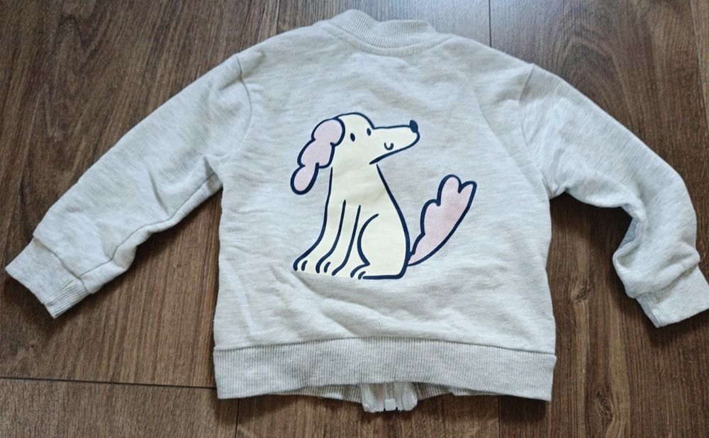 Bluza dziewczęca na suwak, rozmiar 74