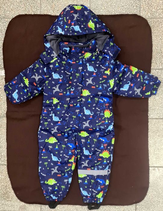 Kombinezon jednoczęściowy zimowy narciarski na sanki 98 granat dino