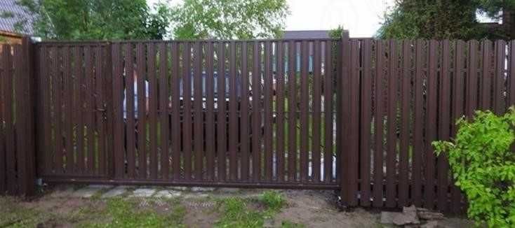 Откатные ворота для самостійного складання КСС відкатні T600 т-профіль