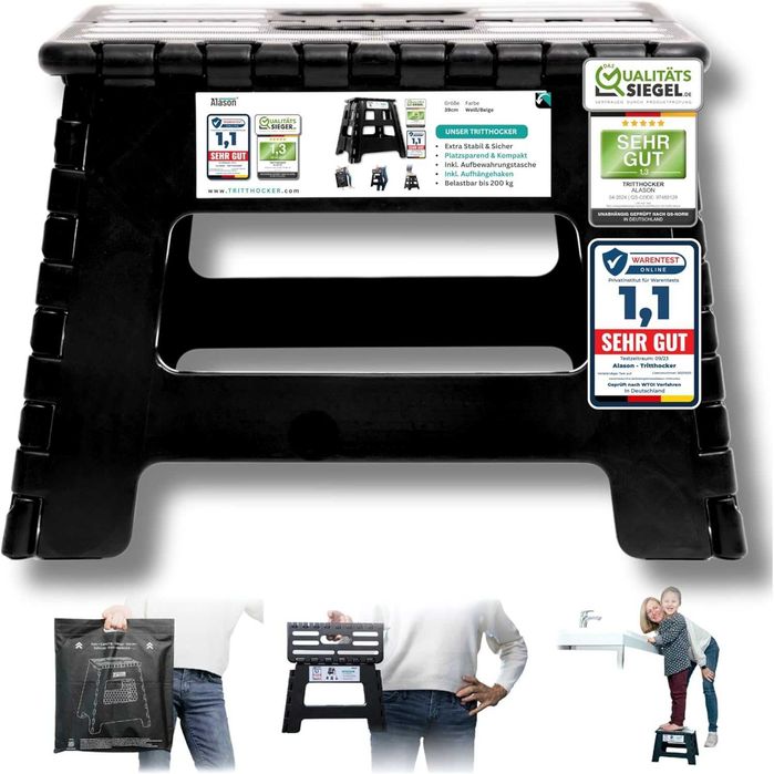 Alason Stołek Taboret krzesełko o wysokości 22 cm max do 150 kg