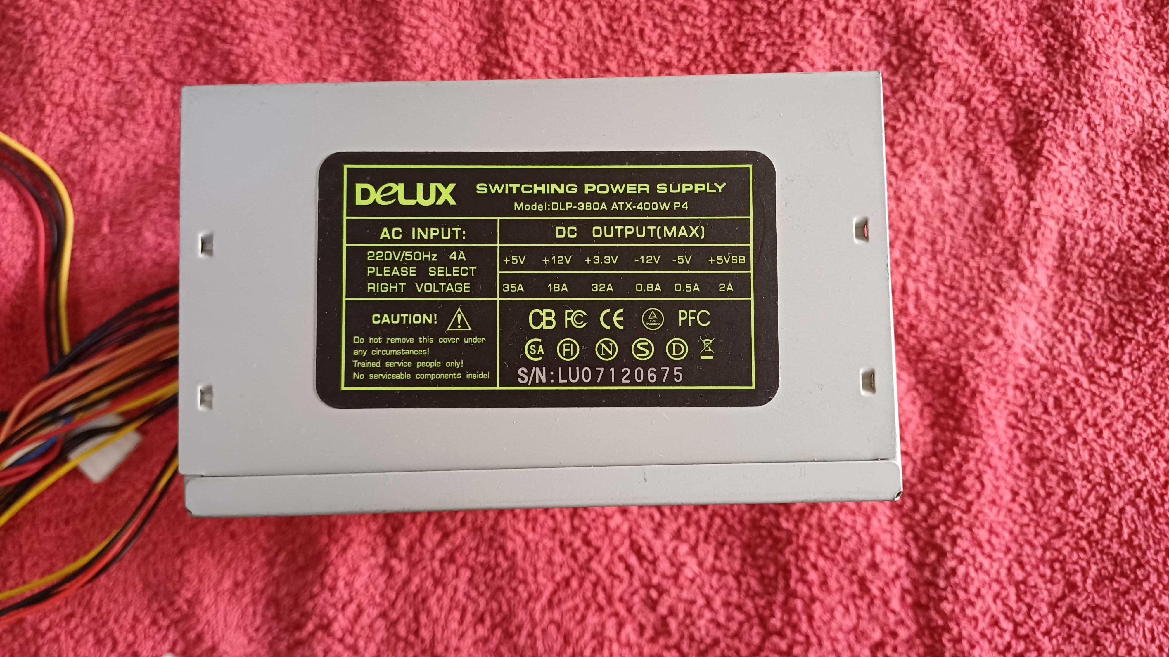 Блок питания Delux ATX-400w fan-120mm