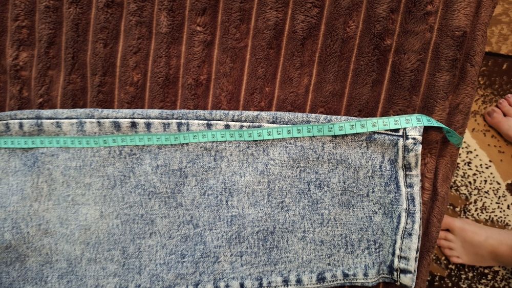 Джинси мом синього кольору