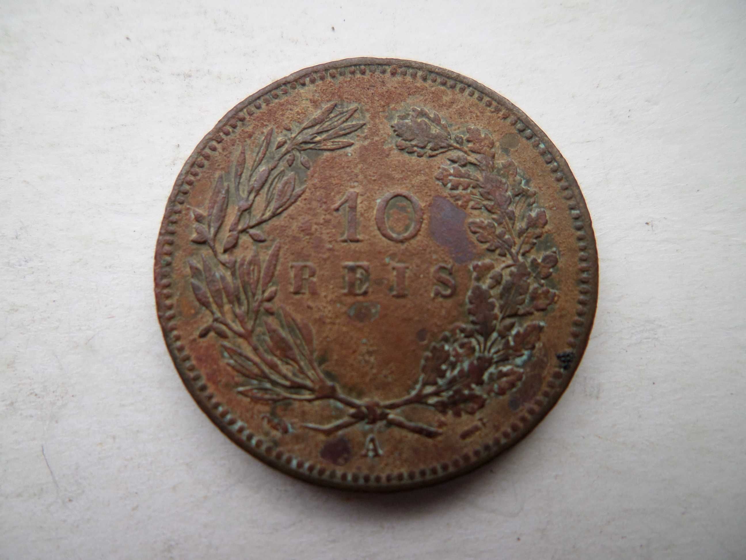 Moeda  10 Reis 1892 A , Paris