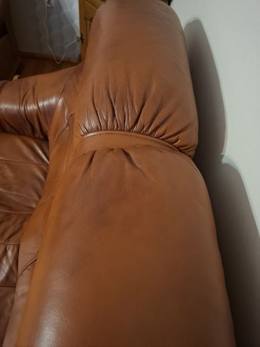 Zestaw skórzanych mebli do salonu