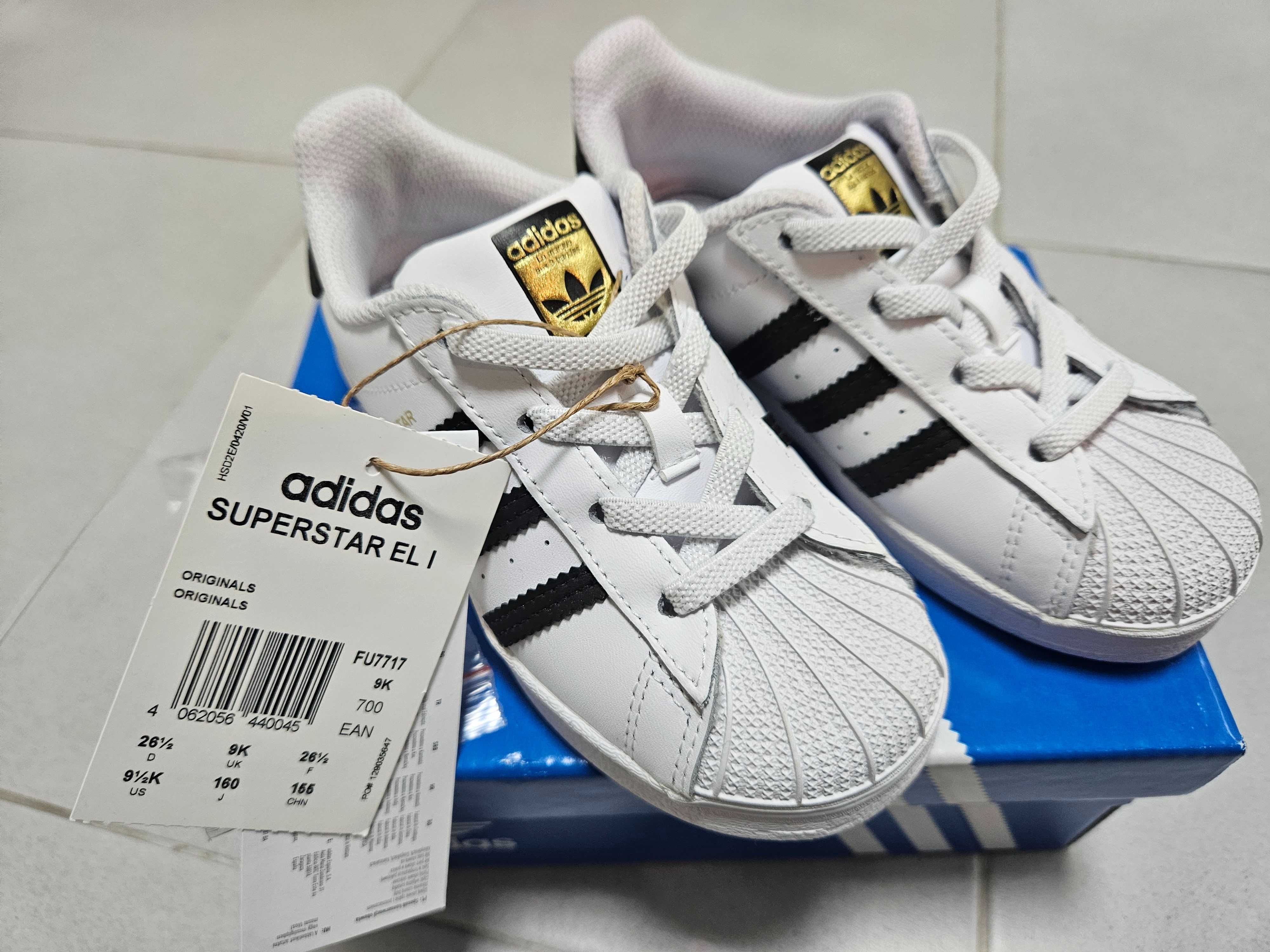 Adidas Superstar Branco e Preto - 26 1/2 - 9k