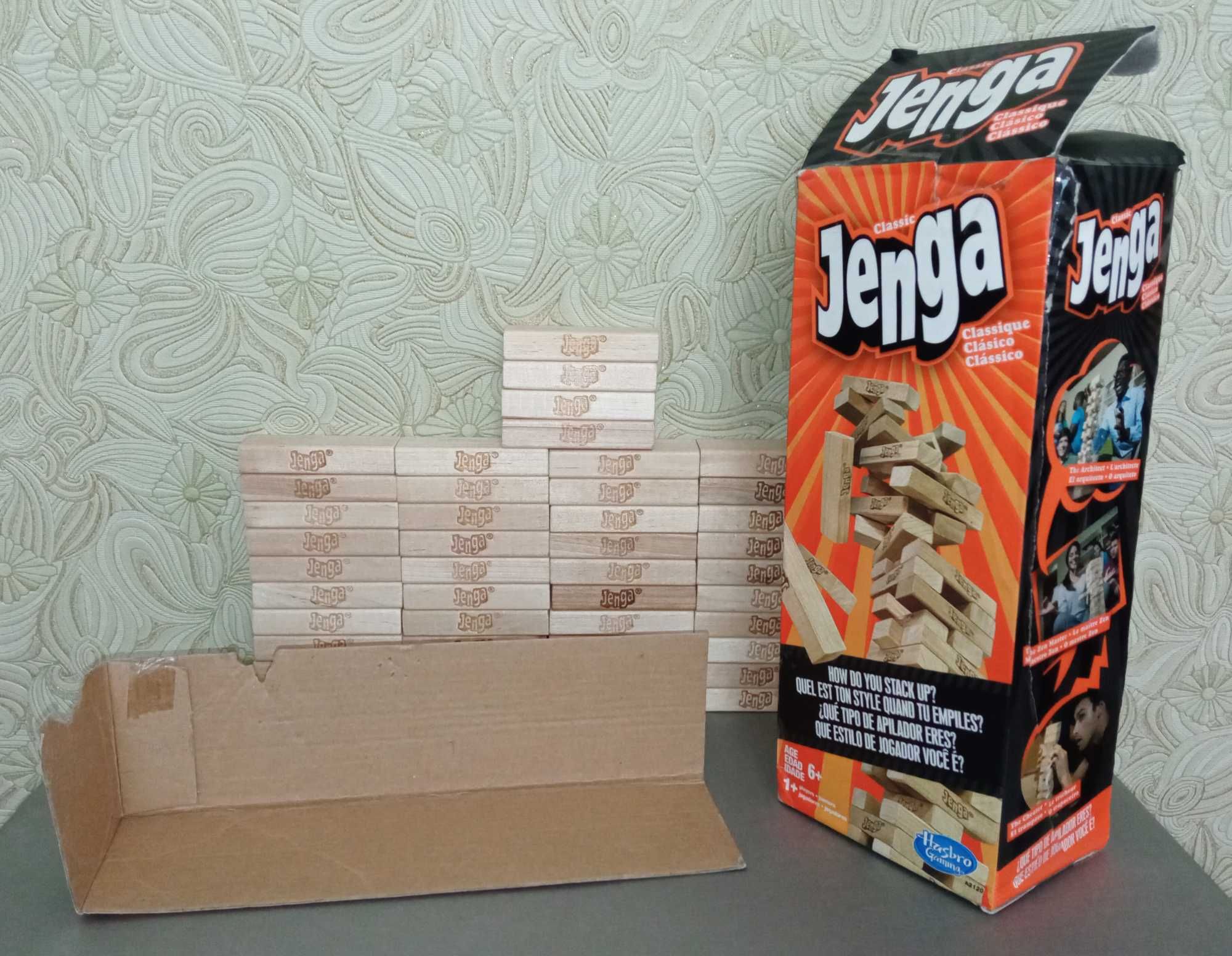 Игра из дерева, башня Дженга Jenga classic.