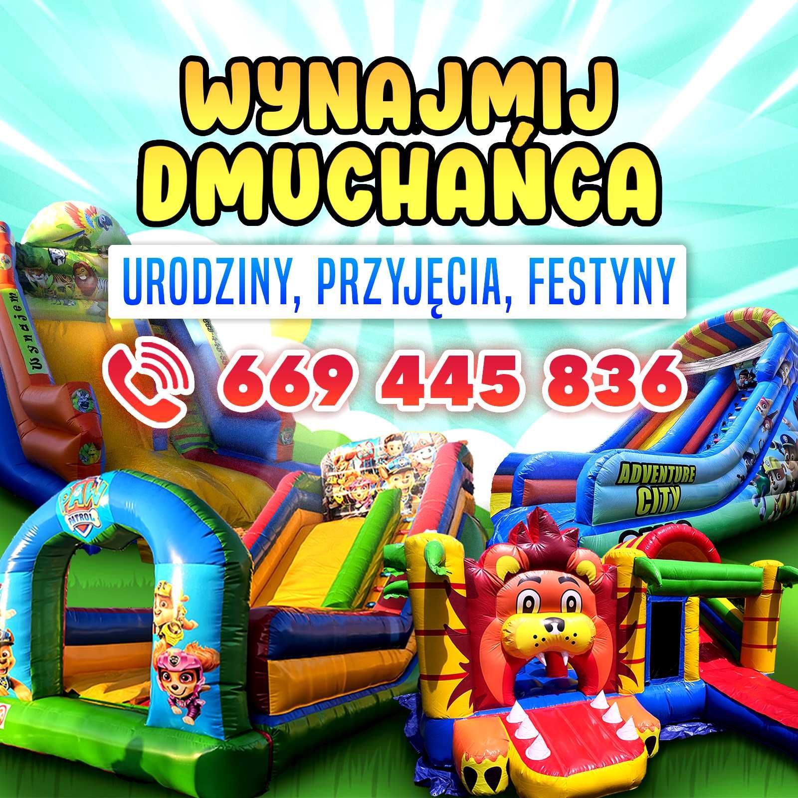Wynajmę Dmuchańce Dmuchaniec Zamek Zjeżdzalnie Zoo Psi Patol Candy Dar