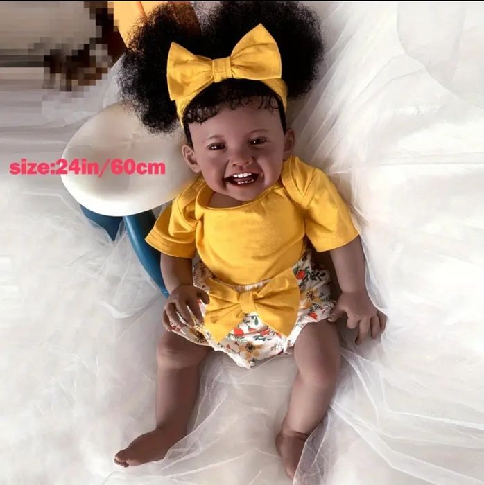 65 см Велика лялька reborn Саллі з чарівною усмішкою