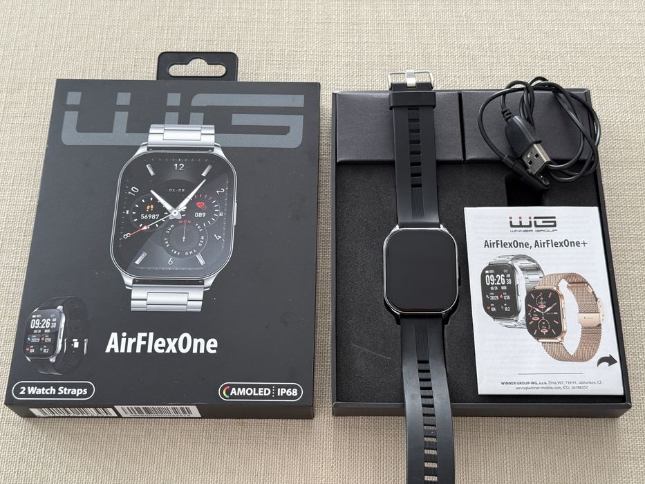 Smartwatch WG Air Flex One czarny zegarek nieużywany!