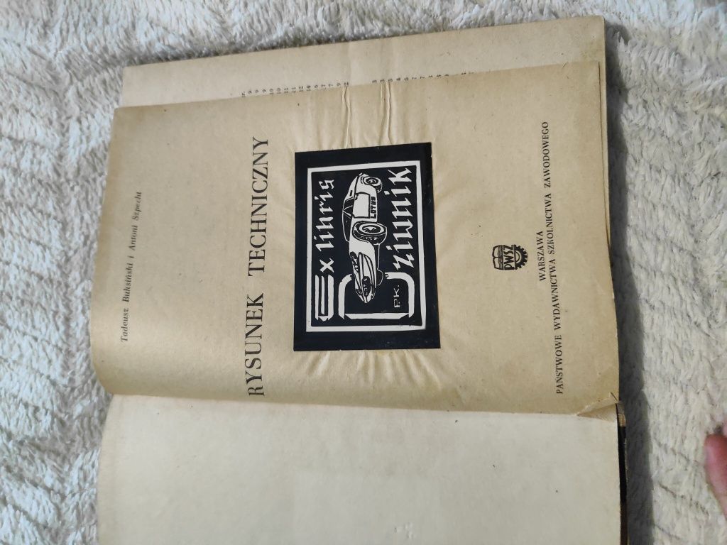 Książka rysunek techniczny Buksiński Szpecht PWSZ 1964