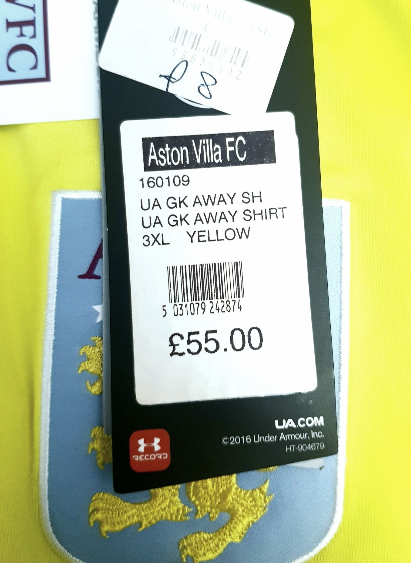 Under Armour Aston Villa FC rozmiar 3XL
