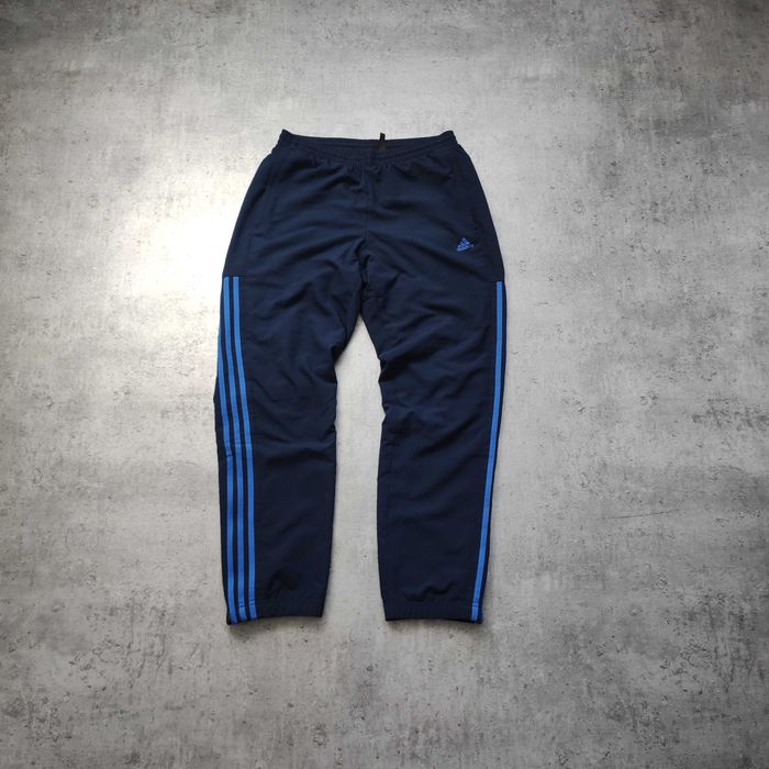 MĘSKIE dresy Sportowe Spodnie Dresowe Granatowe 3 Paski Adidas Clima