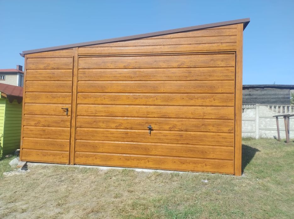 Garaż Blaszany, Blaszak, 6 x 6 Orzech