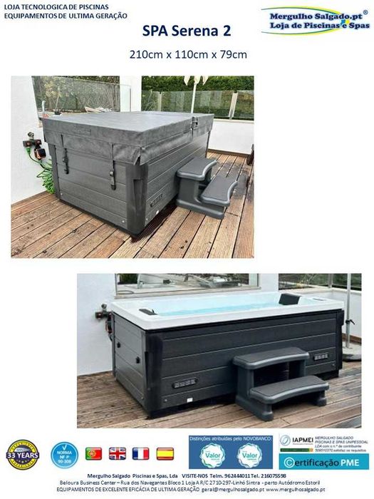 2 lugares spa Jacuzzi para o seu terraço ou varanda Mergulho Salgado