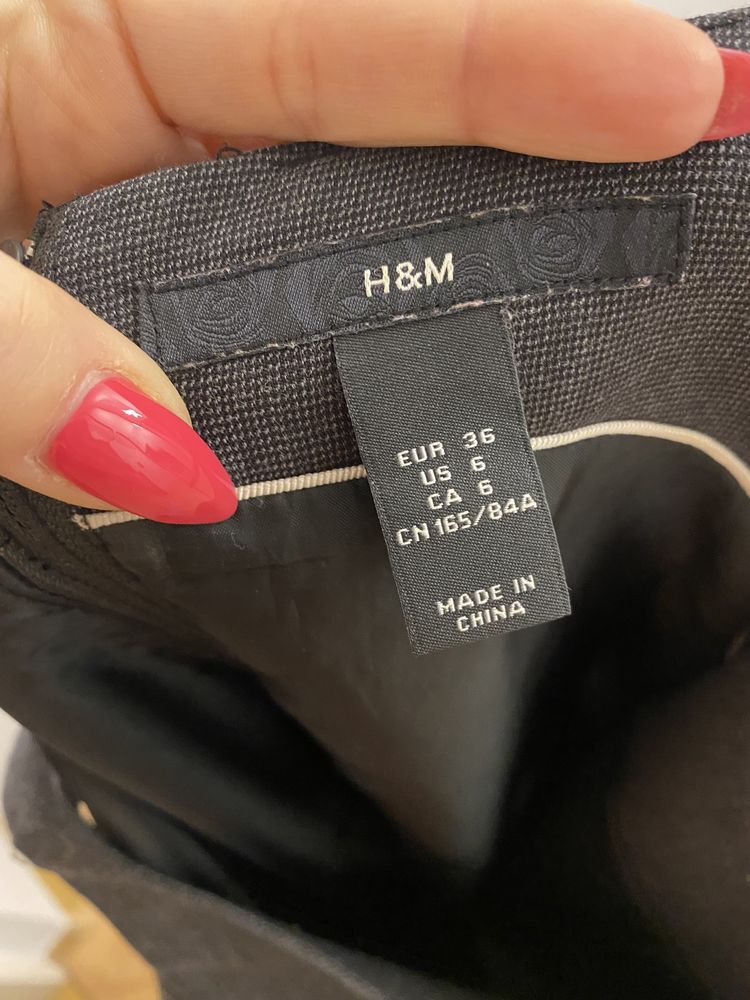 H&M sukienka tuba elegancka taliowana wiskoza