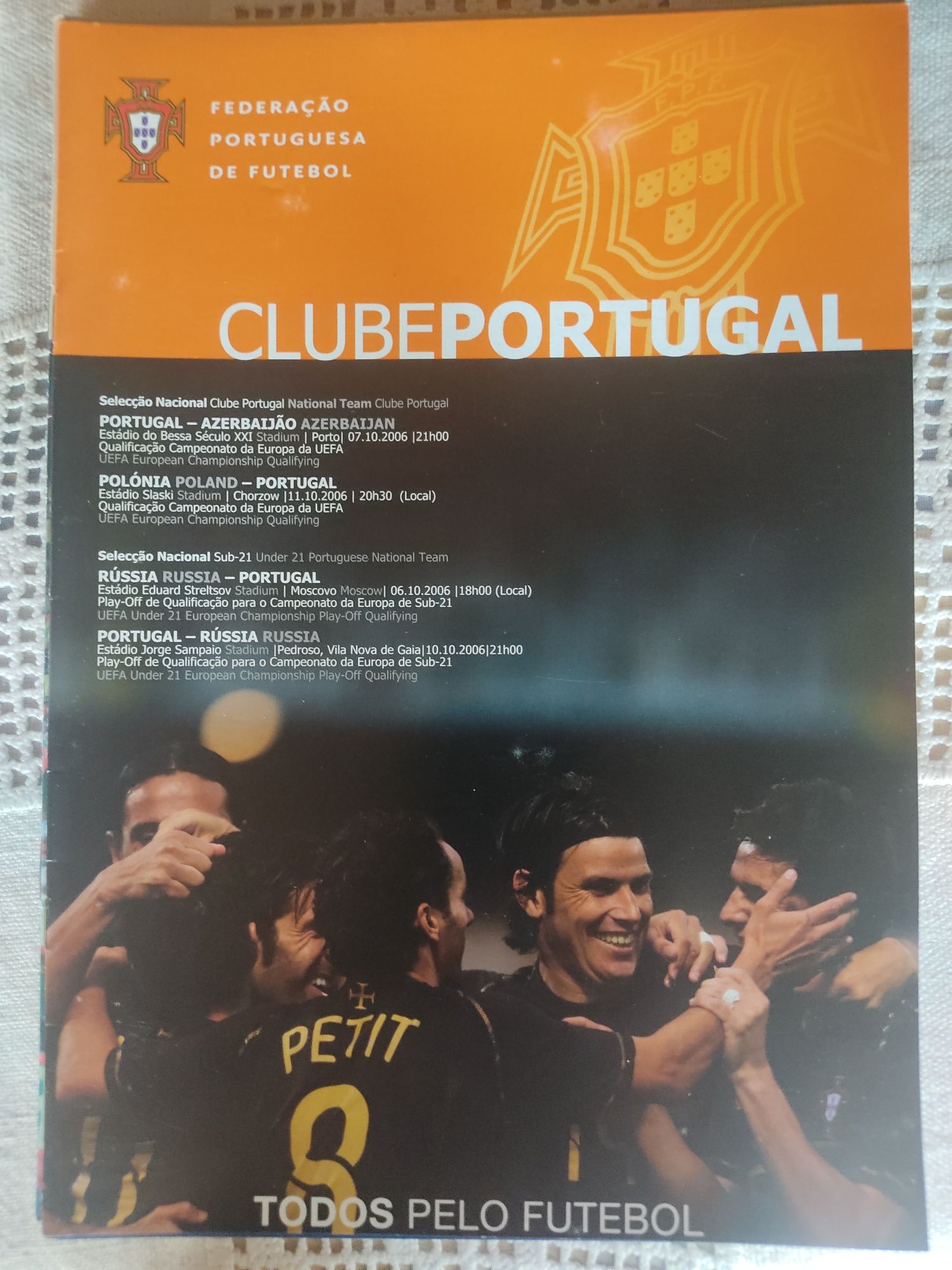 Programa de jogo portugal-azerbaijão e Polónia Portugal 2006