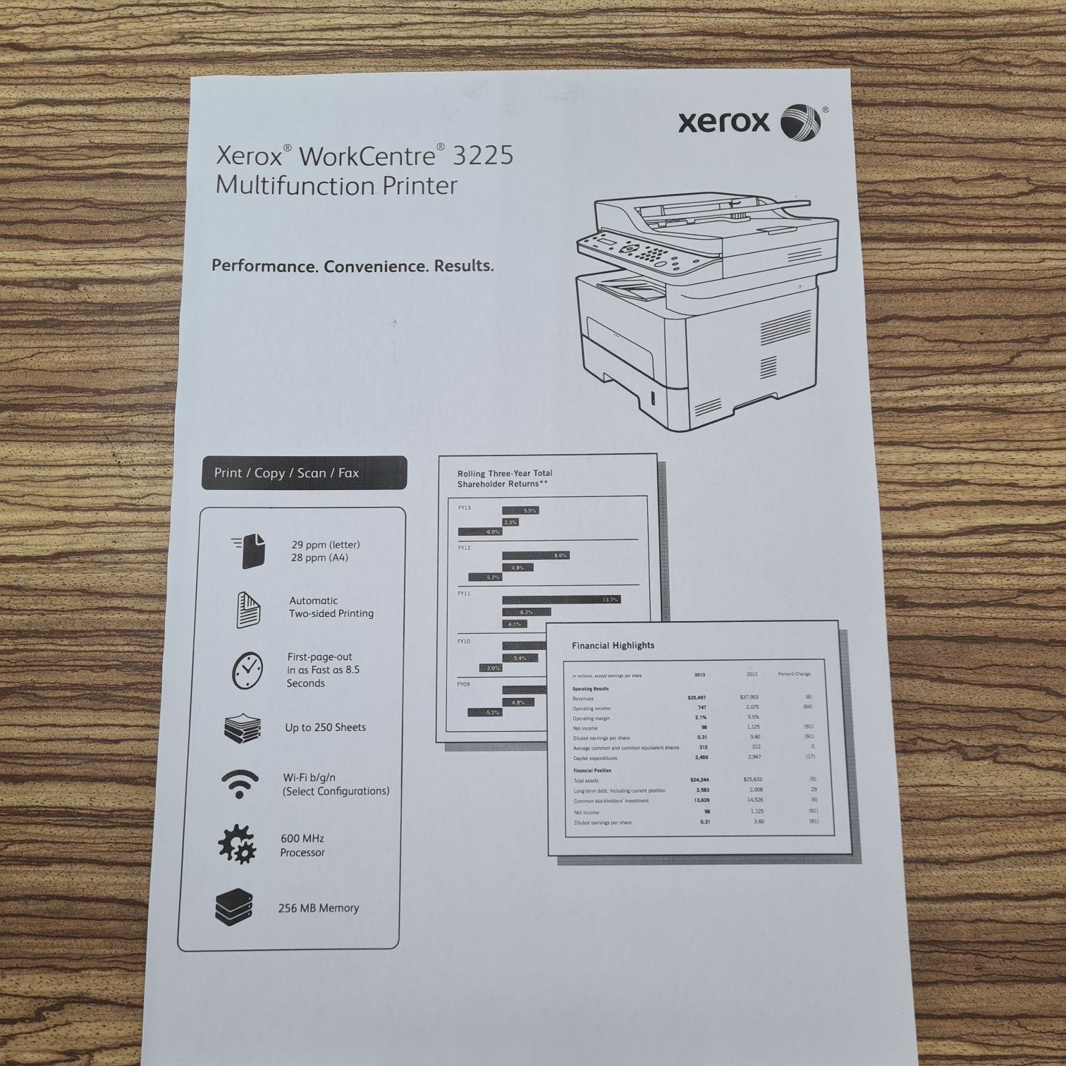 Xerox WC 3225.  Wi-Fi Лазерный принтер сканер копир мфу