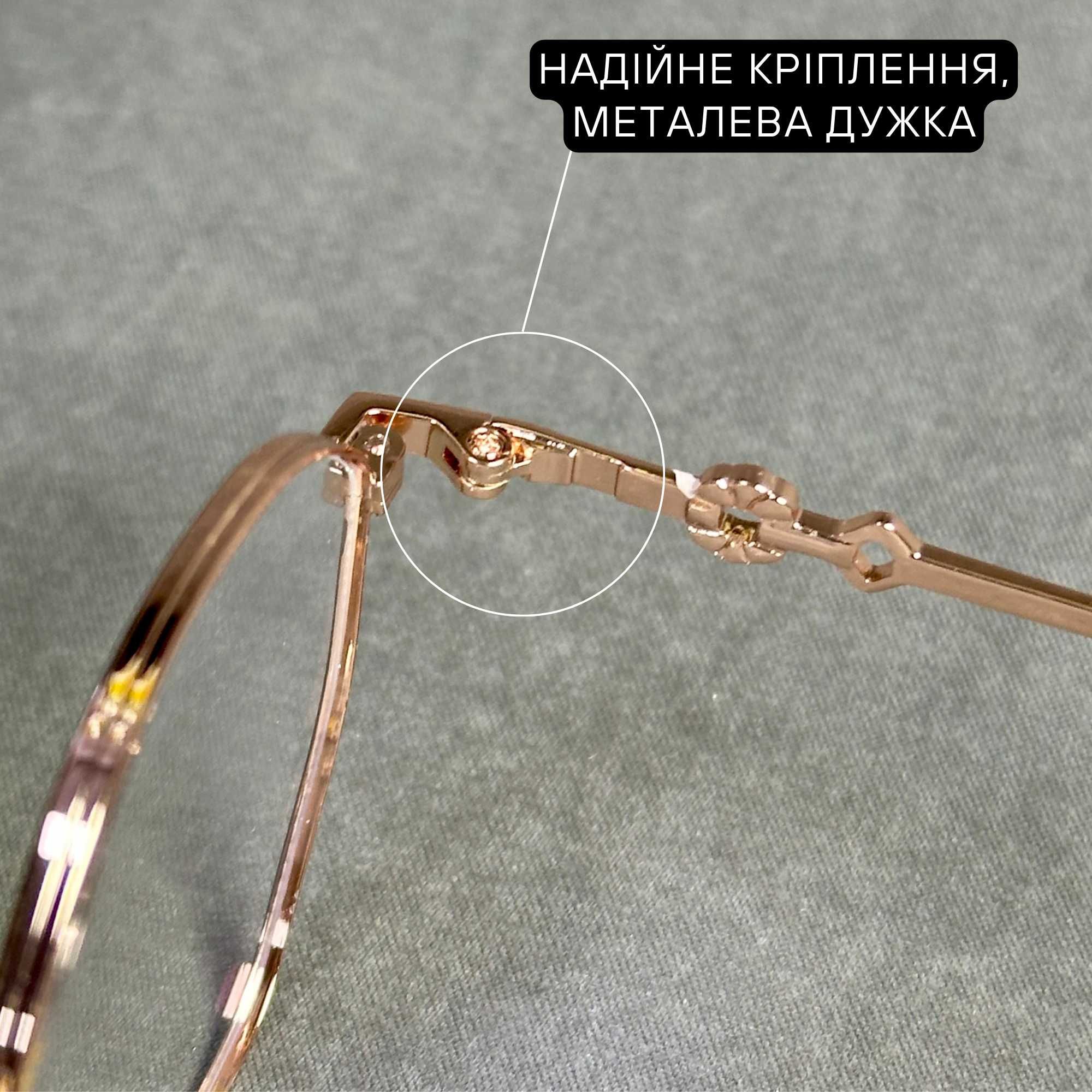 Жіночі комп’ютерні окуляри нулівка Blue Blocker, 6-гранні. Код 6803 С1