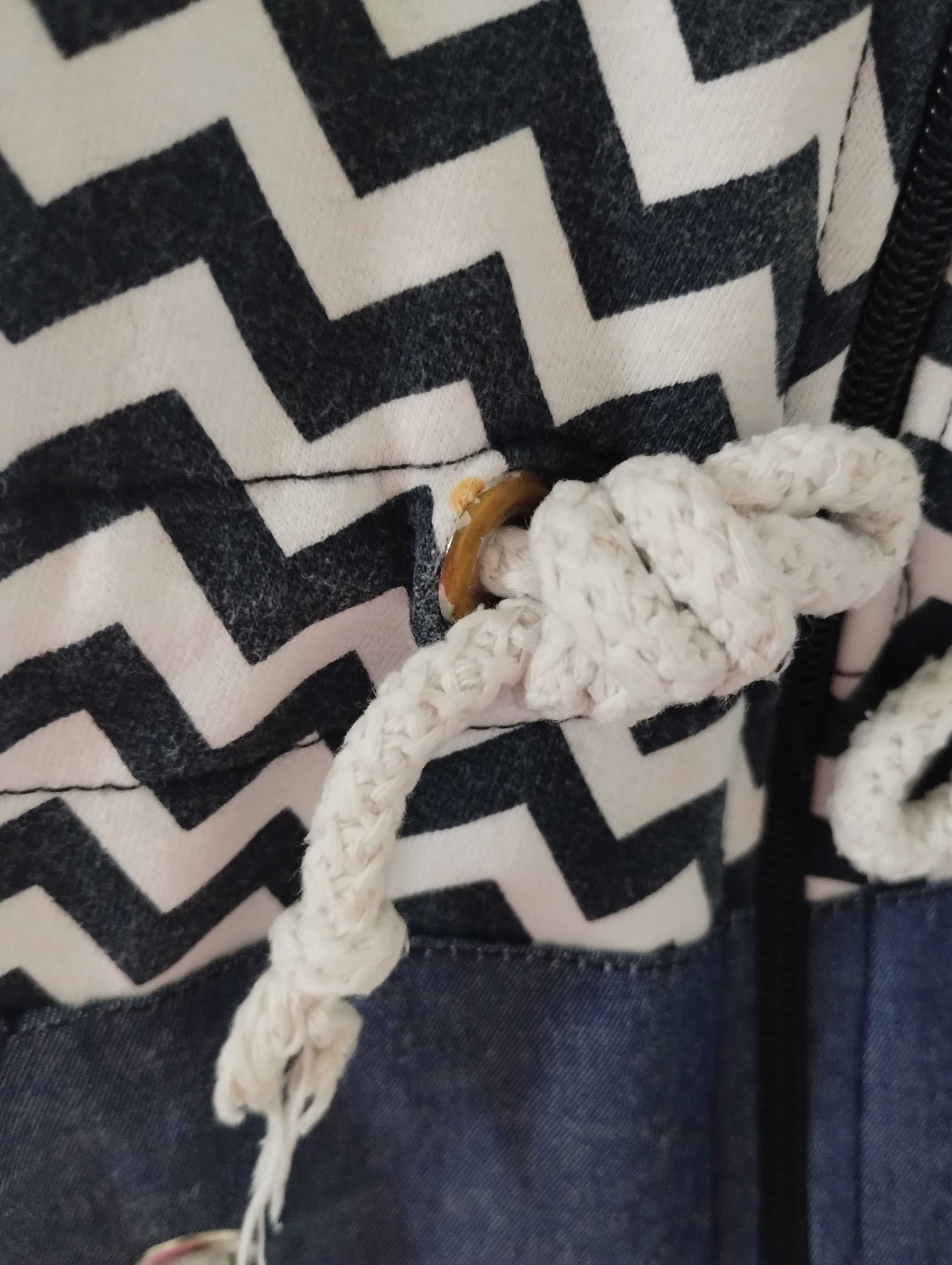 Bluza dziewczęca z kapturem, długi rękaw
