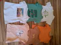 6x T-shirt dla dziewczynki 86/92