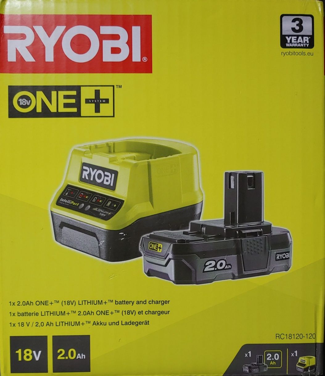 Ryobi akumulator 2 Ah + ładowarka.