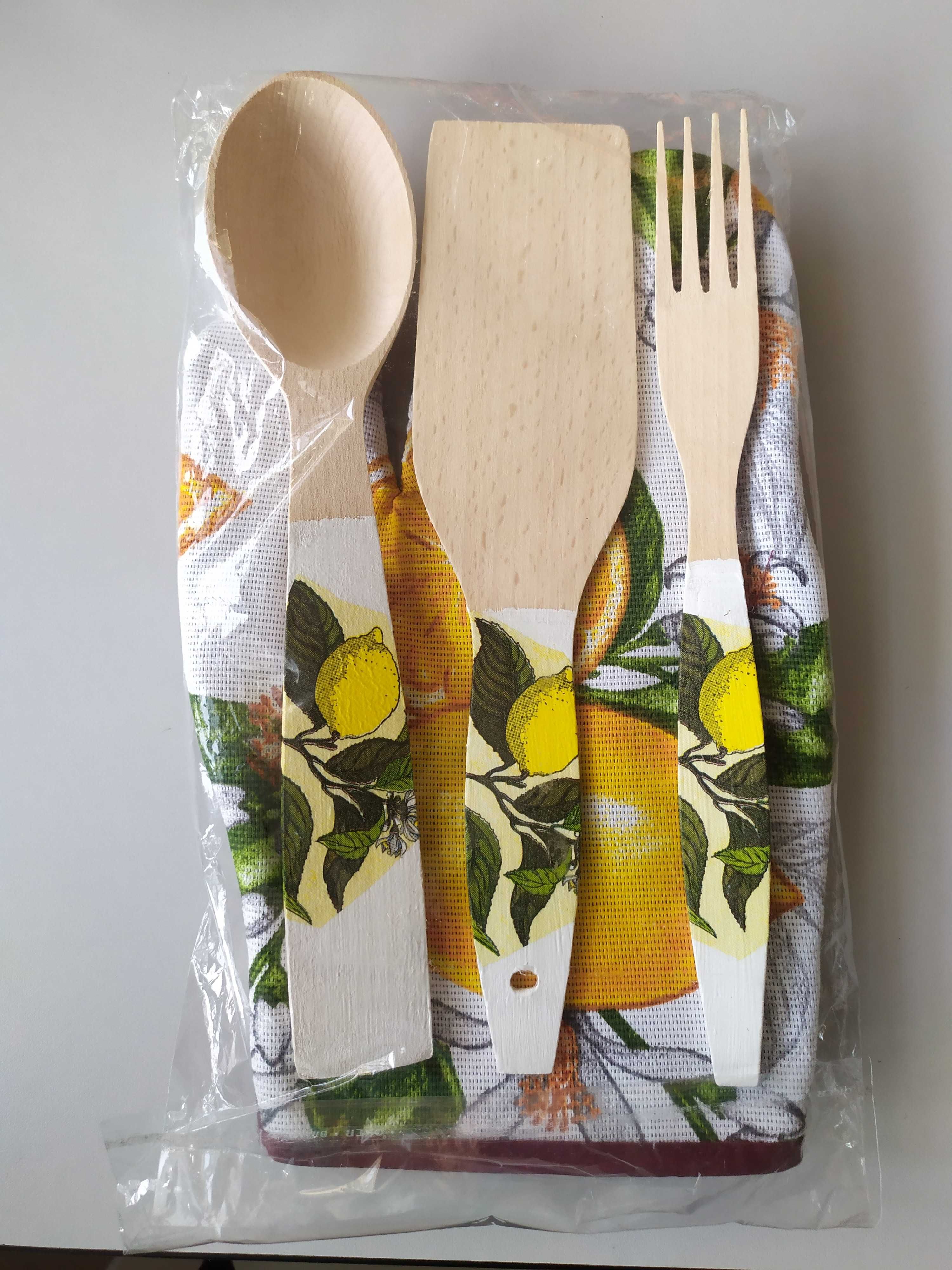 Rękawica kuchenna + łyżki decoupage
