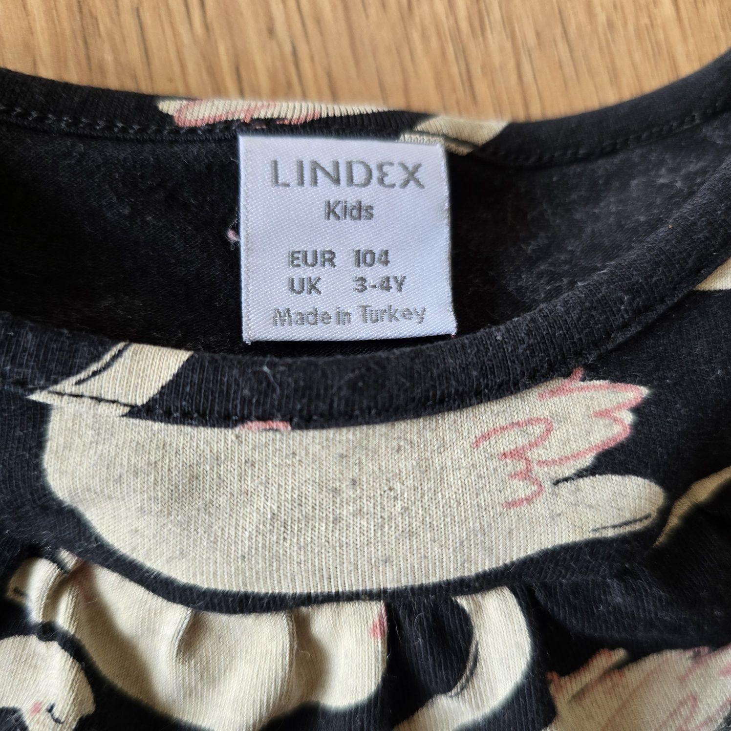Bluzka tunika lindex 104 koszulka długi rękaw bawełna łabędzie
