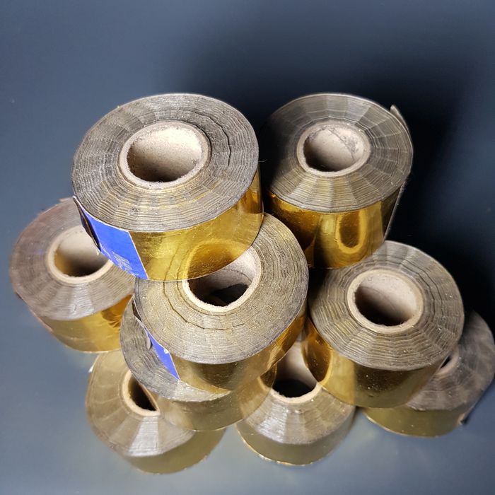 Fita de timbrar a calor ouro