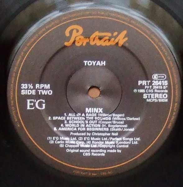 Toyah – Minx, LP