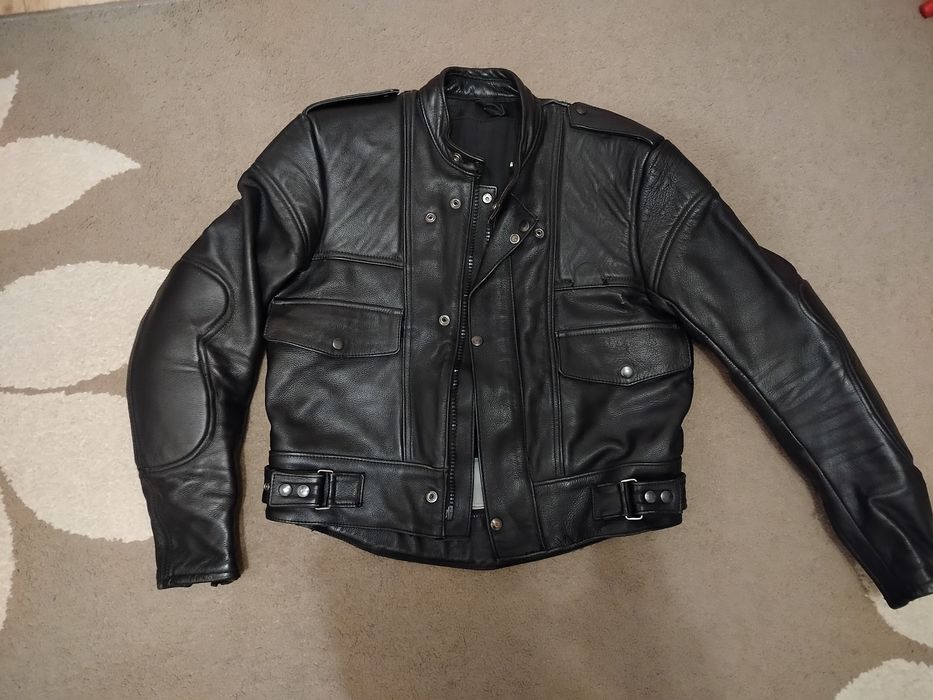 Skórzana kurtka motocyklowa męska rozmiar L