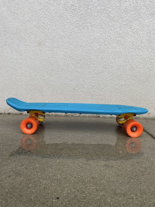 skate azul como novo