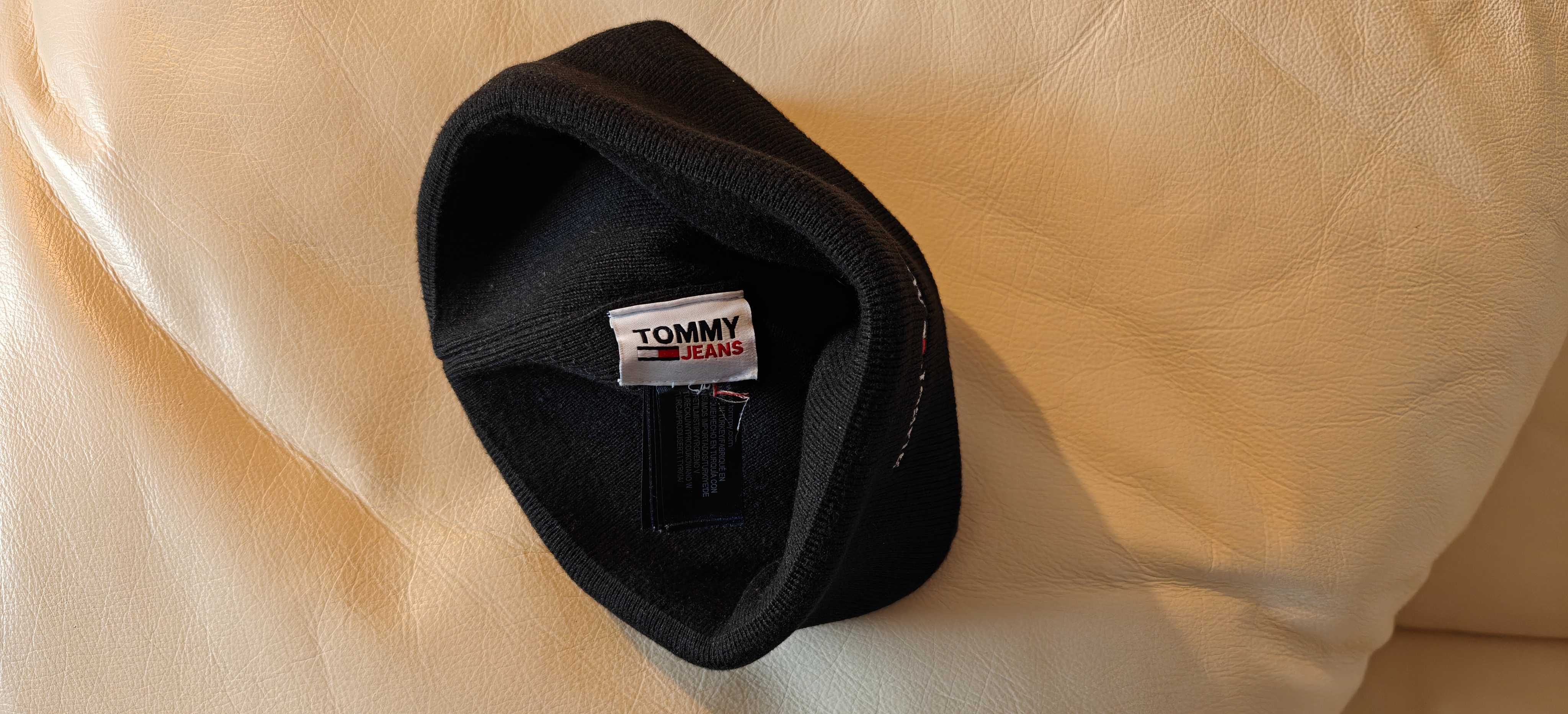 Tommy Hilfiger czapka zimowa czarna – oryginalna, unisex, one size