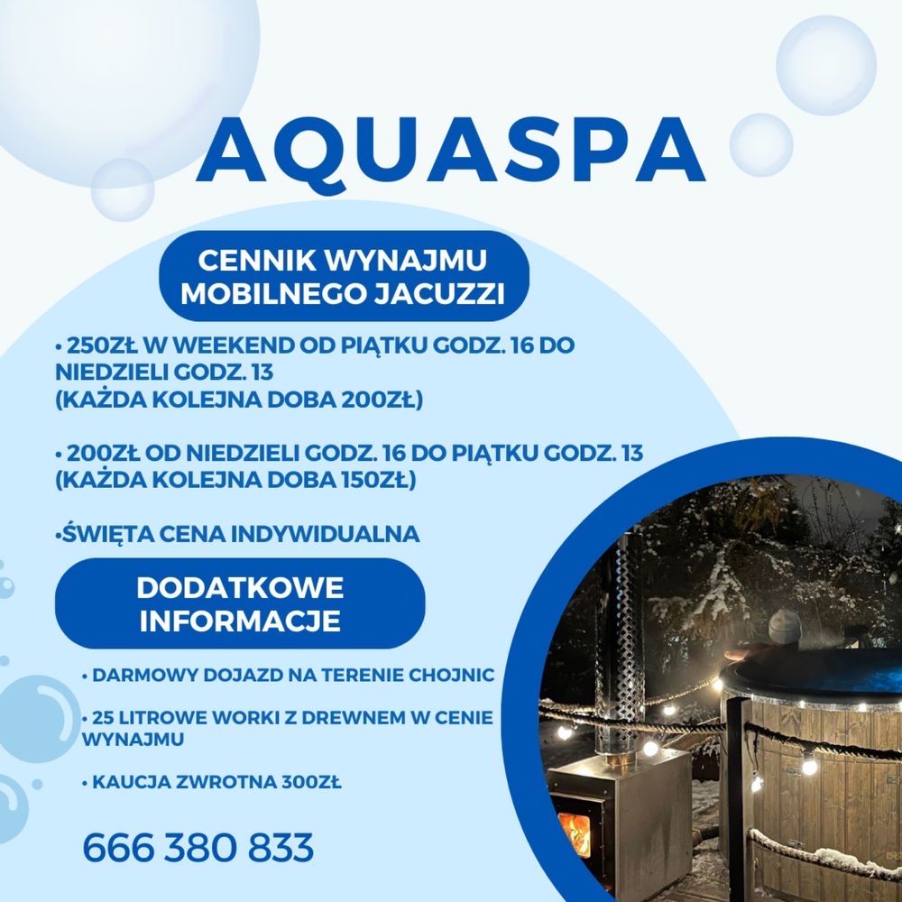 Wynajem Jacuzzi Chojnice i okolice