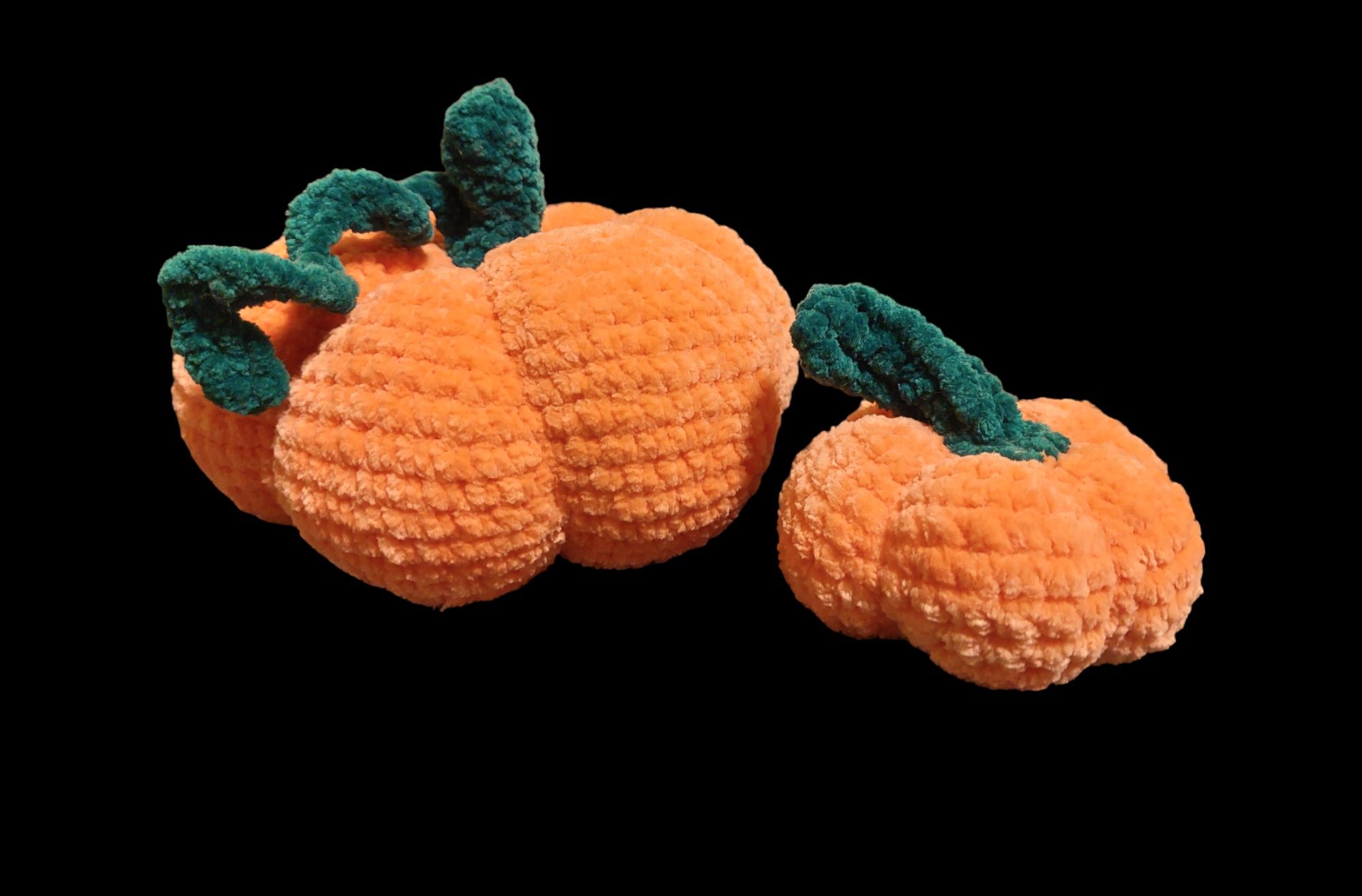 Komplet dynie dynia Halloween dekoracja jesienna na szydełku amigurumi