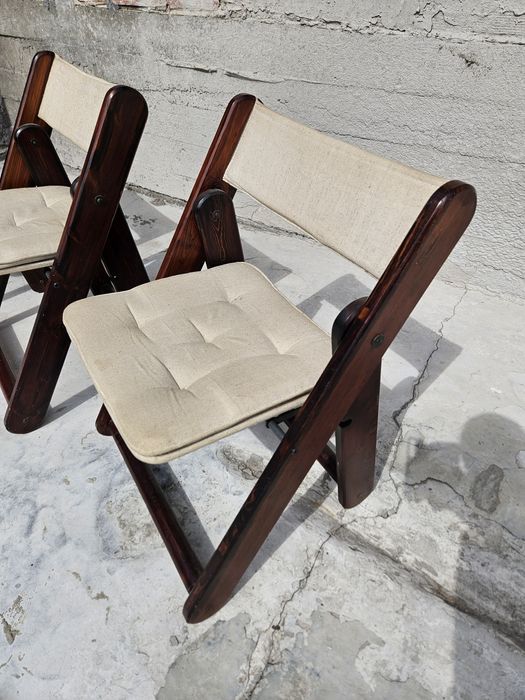 Zestaw składane krzesła ikea KON TIKI mid century modern