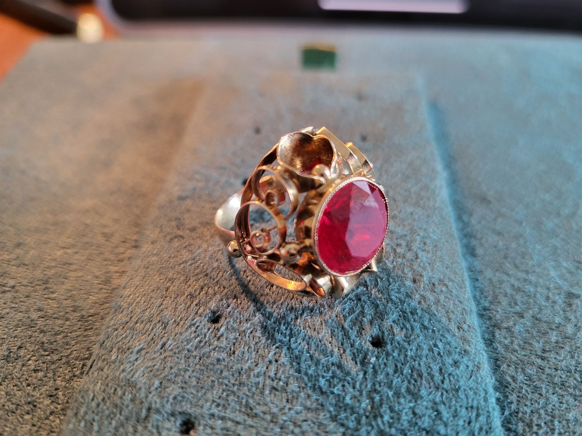 Pierscionek złoto 14karat  próba 583 vintage retro
