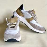 Kolorowe buty sportowe Akardo skórzane welurowe zamszowe białe